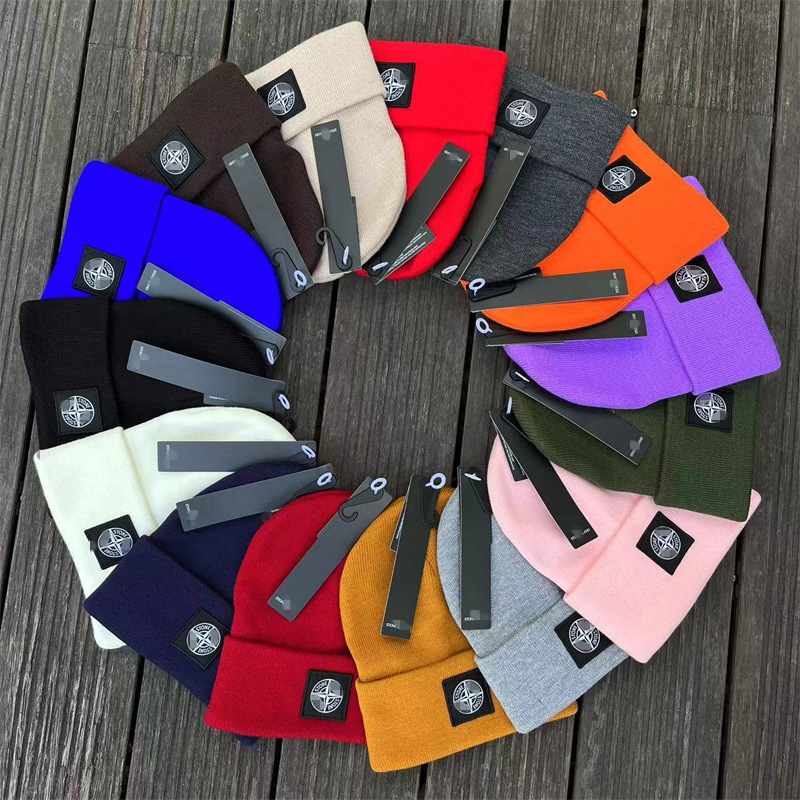 Wholesale cross-border 80g woven knitted hat thickened acrylic wool hat fashion brand cold hat curling warm ski hat