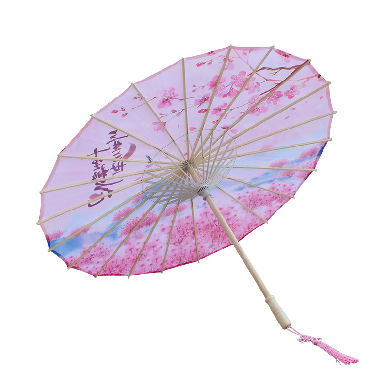 Factory Supply Classical Craft Umbrella Dance Umbrella Decorative Umbrella Travel Photo Prop Umbrella Cheongsam Show Silk Umbrella