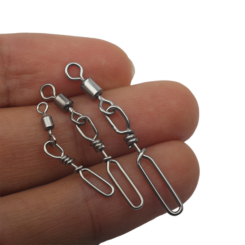 All stainless steel wearable guide ring pin sea fishing Luya through Rod slightly ring quick pin connector 8-word swivel