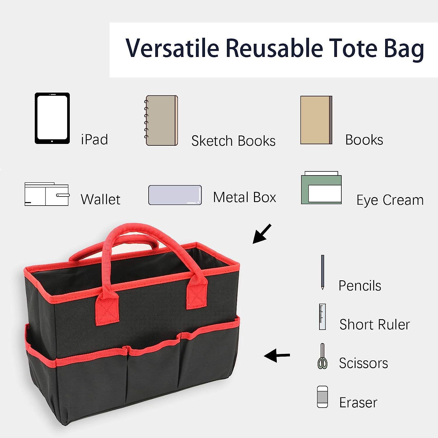 Amazon Hot Selling Stationery Office Storage Bag Oxford Cloth Gardening Trim Tool Bag Home Sundries Storage Bag