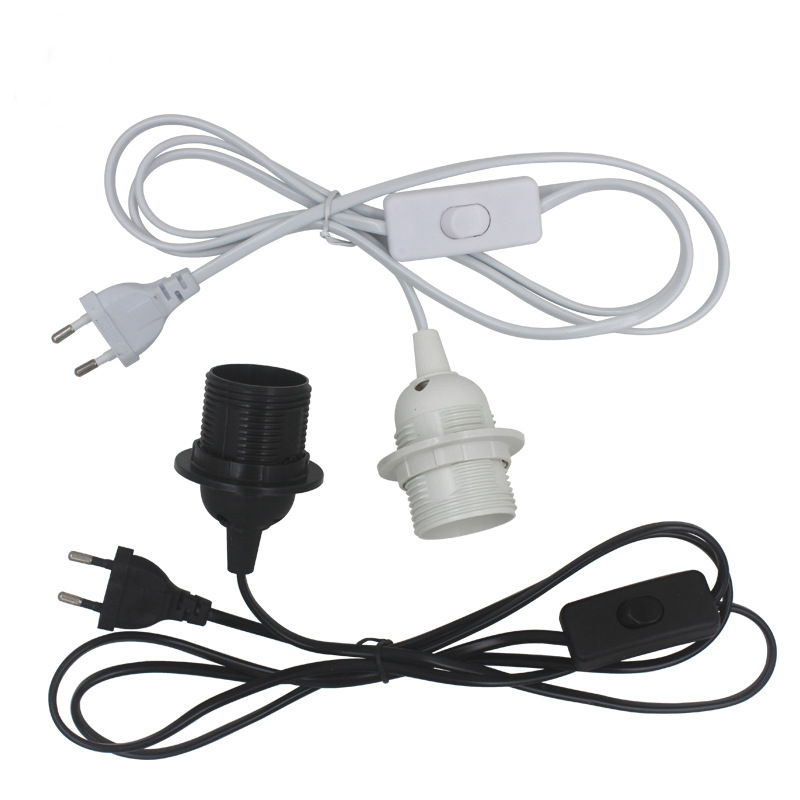 Supply non-standard 303 switch wire plug E27 lamp holder foreign trade plug wire wholesale 1.8 meters power cord