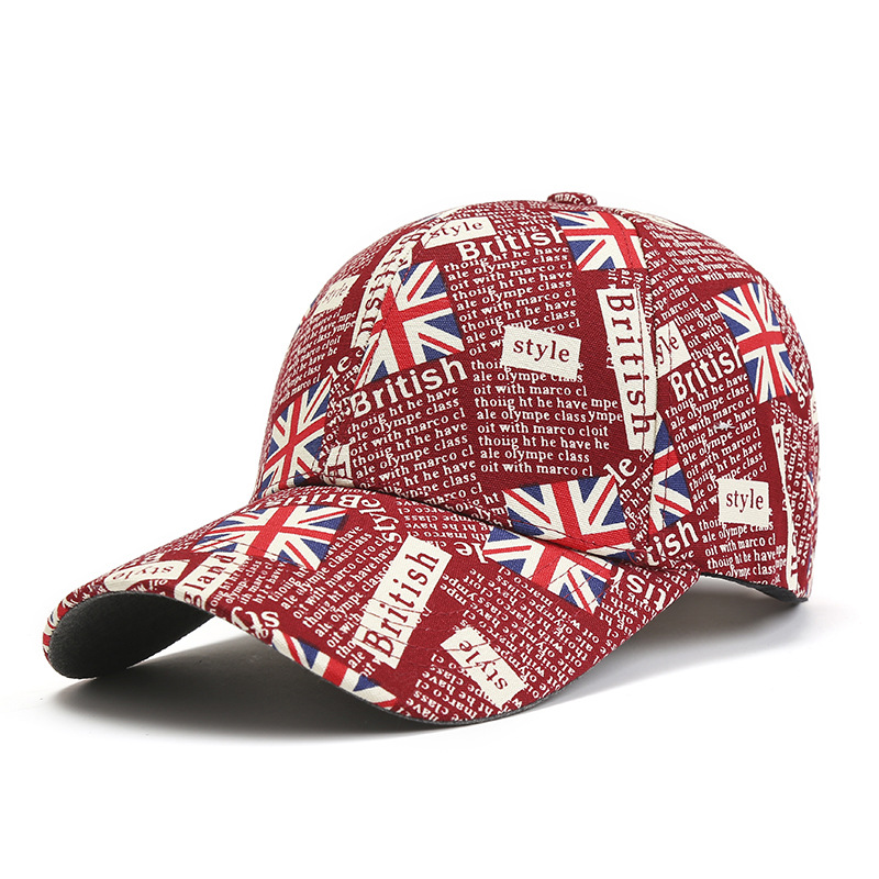 Adult hat wholesale European and American men and women Rice flag baseball hat cross-border British flag pattern sun hat