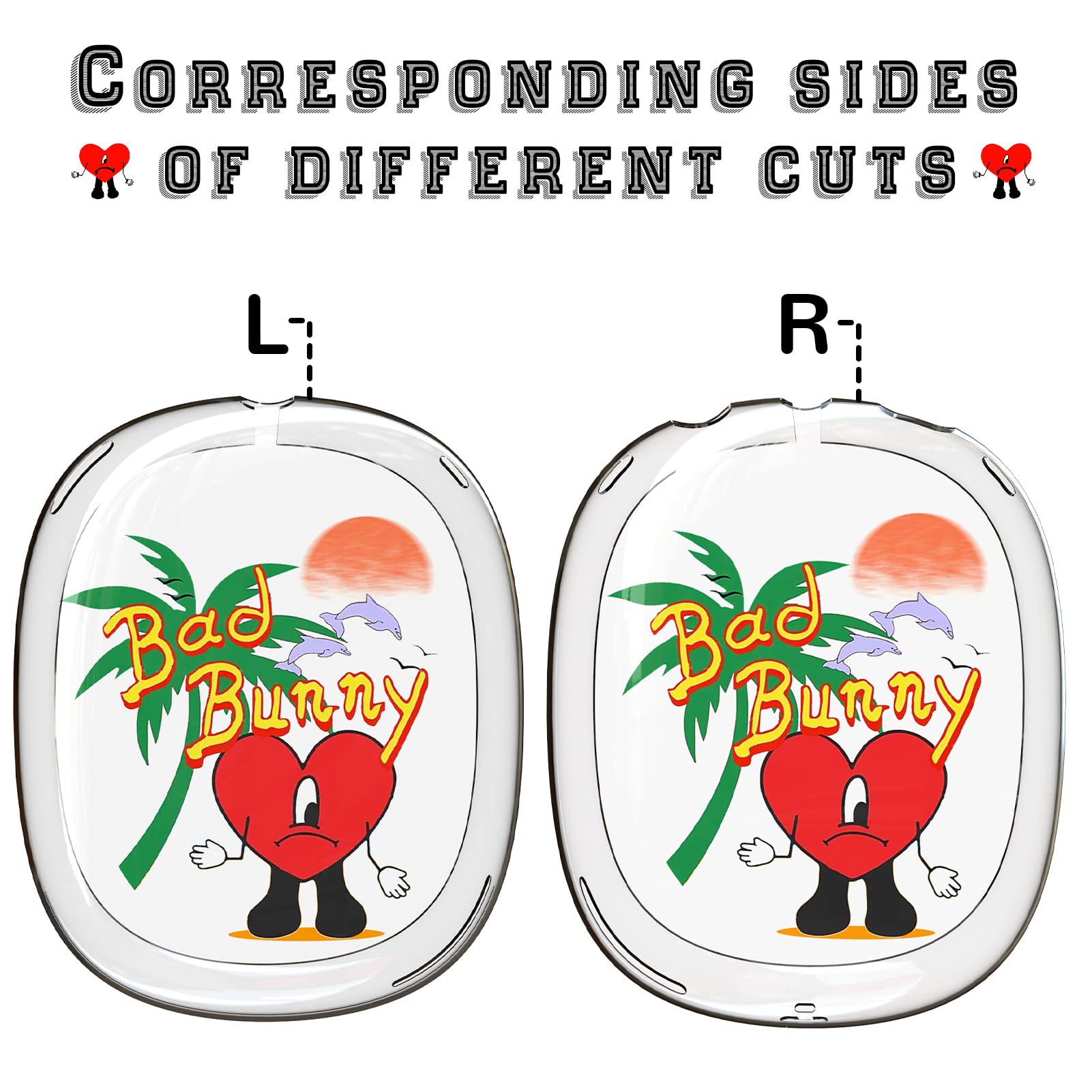 Applicable Airpodsmax protective case Apple headset transparent earphone case silicone cartoon earphone case
