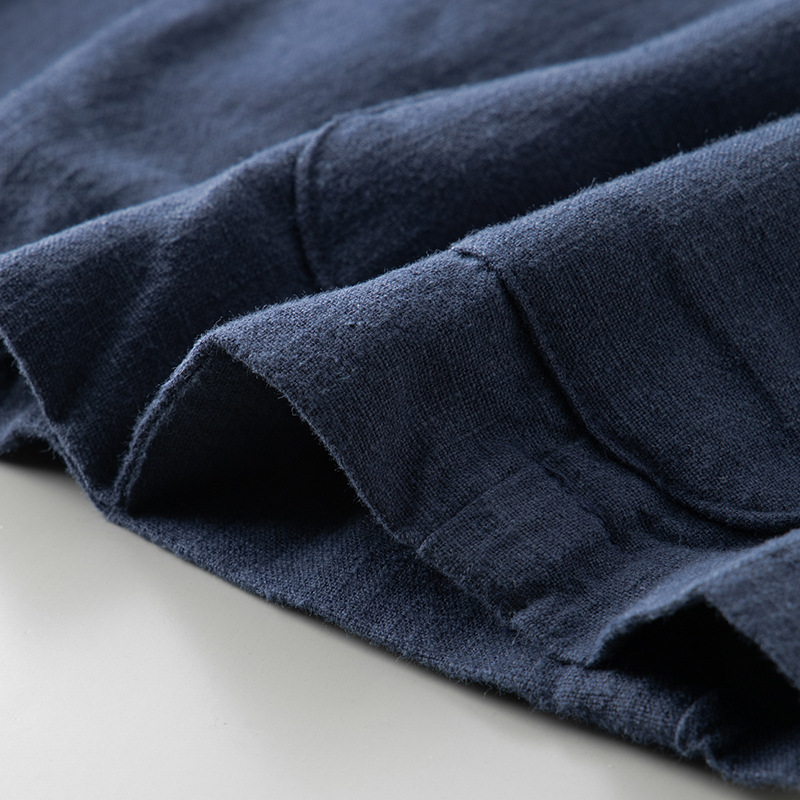 Spring and Autumn thickened linen cotton casual suit men's daily wear casual suit 502