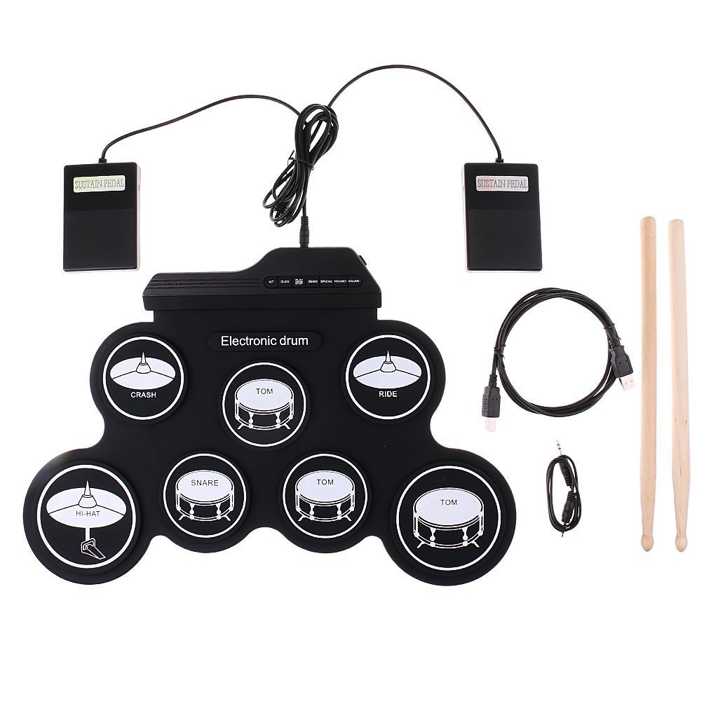 Noai factory wholesale drum set children's puzzle game drum adult usb folding hand roll portable electronic drum
