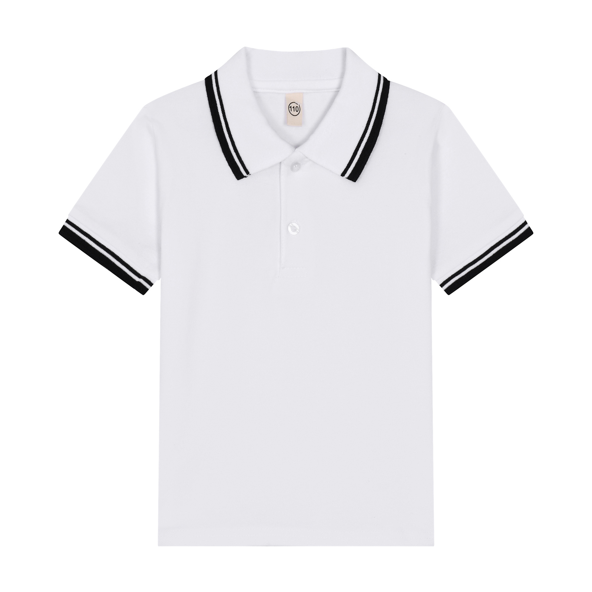 kids Children's T-shirt Long Sleeve Cotton White Lapel Polo Shirt for Boys and Girls Elementary School Students Middle and Large Children's School Uniform