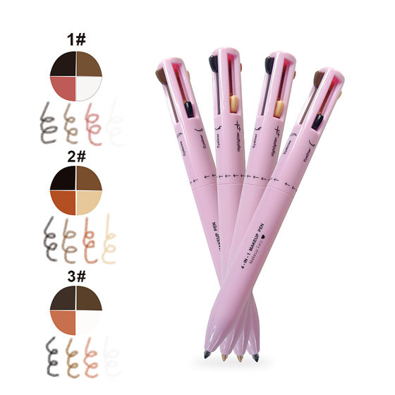 Four-in-one makeup pen 4-in -1makeup pen four-color 4-color lip line high-gloss eyeliner eyebrow pencil 4in1makeuppen