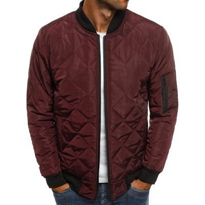 2022 AliExpress Amazon European Code Foreign Trade Cotton Clothes Fall/Winter Men's Color Loose Jacket Rhombus Cotton-padded jacket Factory