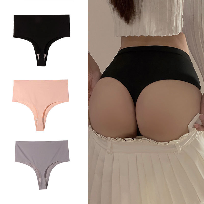 女性フィットネスtパンツ一枚式無痕tパンツ大サイズ高腰収腹欧米国境を越えた電気商綿股下着|undefined