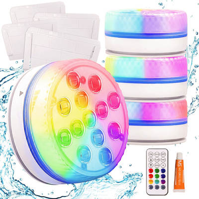 New 13-lamp wireless remote control swimming pool lamp RGB remote control diving knob lamp glue mounting bracket