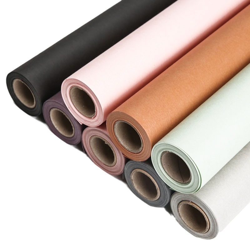Fenghua Series Roll Solid Color Art Paper Flower Wrapping Paper High Tear Resistant Waterproof Kraft Paper Gift Wrapping Paper
