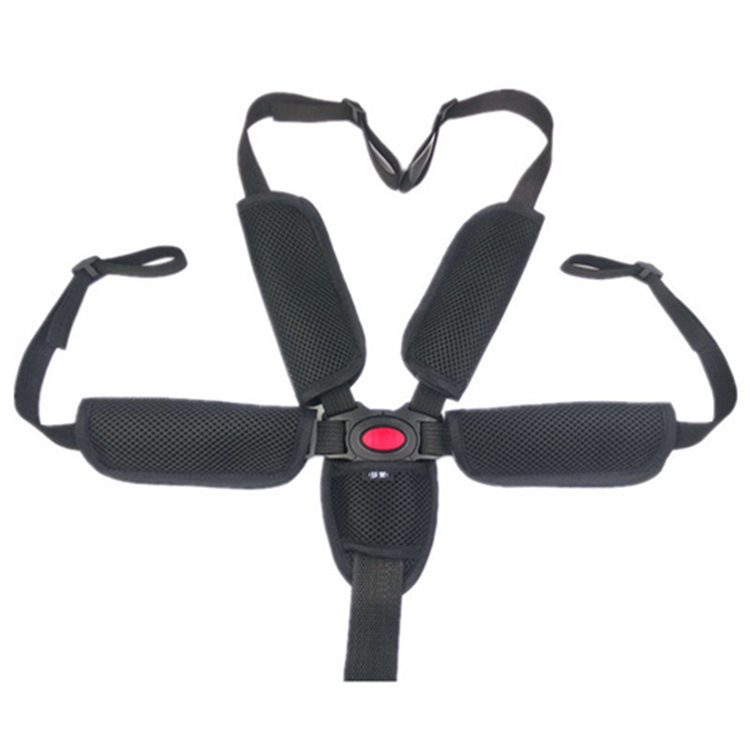 Baby stroller safety belt accessories children's dining chair five-point binding belt baby chair three-point restraint electric anti-fall