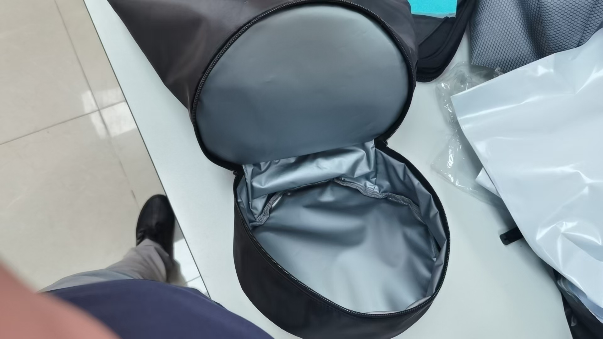 Borsa per tappetino yoga, borsa lunga con apertura grande per tappetino yoga, tasca impermeabile e borsa per bottiglia d'acqua con coulisse_voghion.com