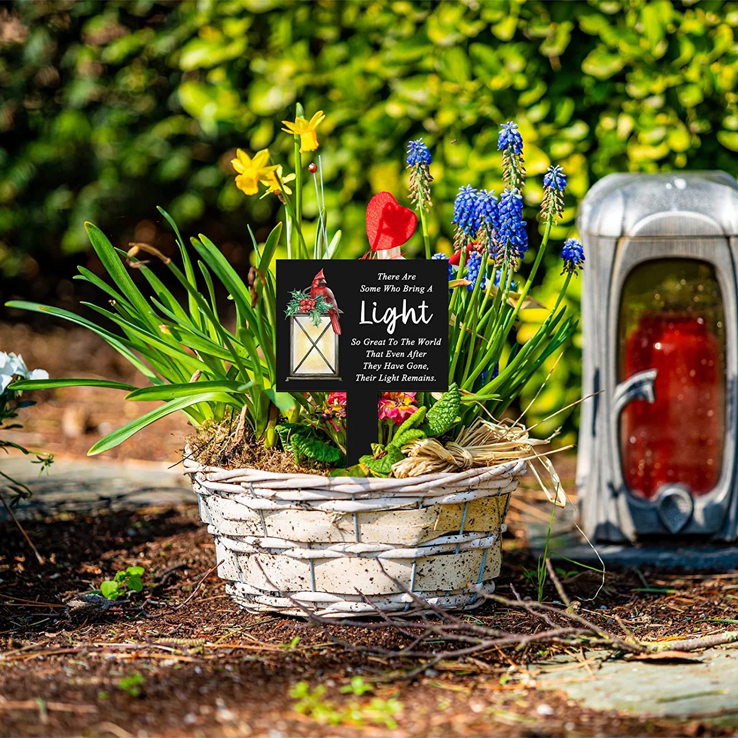 Cross-border Monument Main Tombstone Cemetery Plaque Red Bird Courtyard Outdoor Decorative Metal Ideas