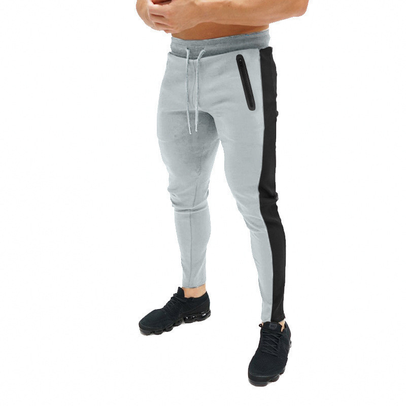 Foreign Trade Autumn and Winter Men's New Sports Leisure Light Plate Slim Fitness Pants Men's Trousers Small Feet Pants