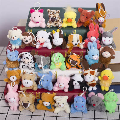 Amazon forest animal puppy pendant adorable chicken plush toy teddy bear doll rabbit pendant cross-border wholesale