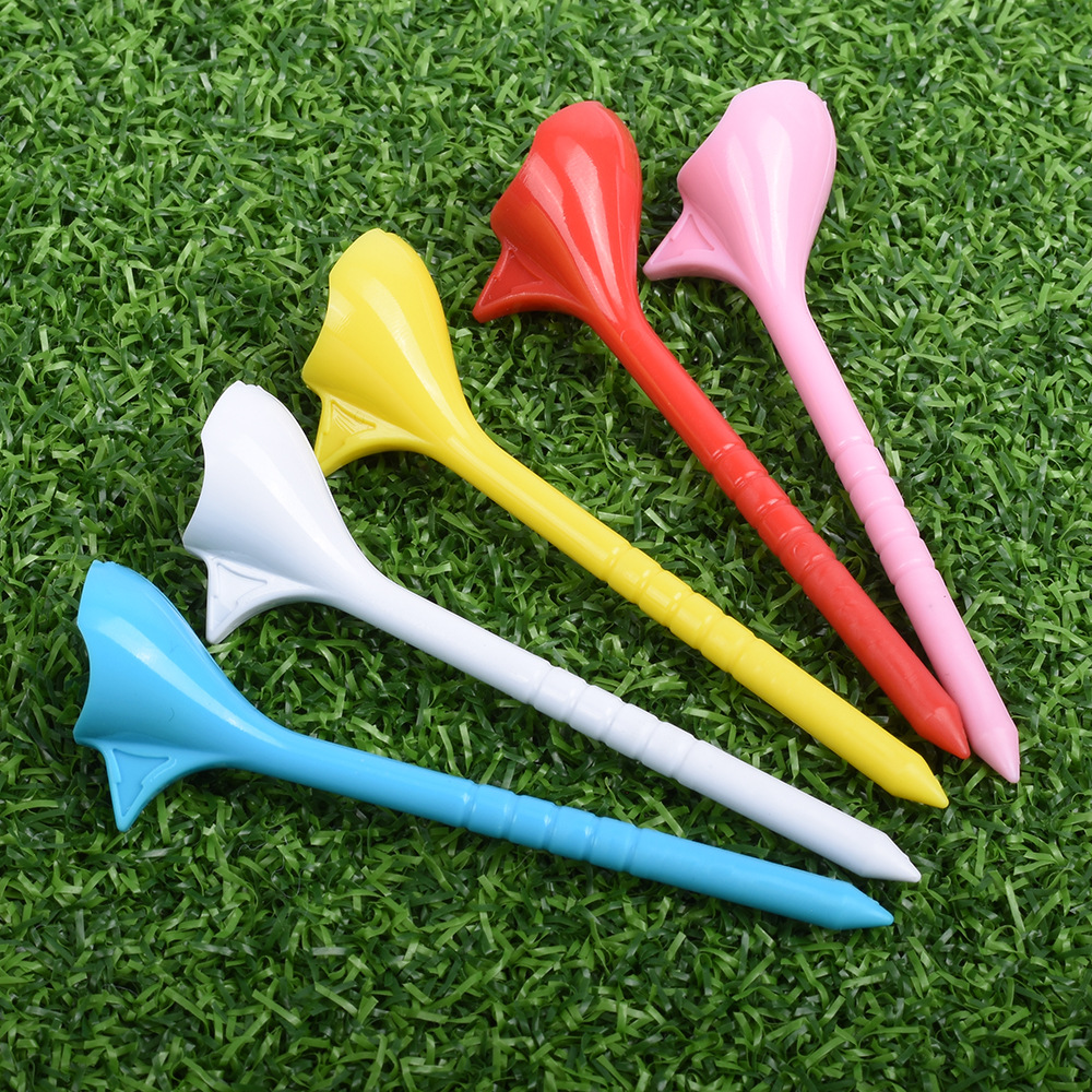 Golf 10 ° Tee environmentally friendly and durable 83mm golf plastic Tee 5-color golf tray