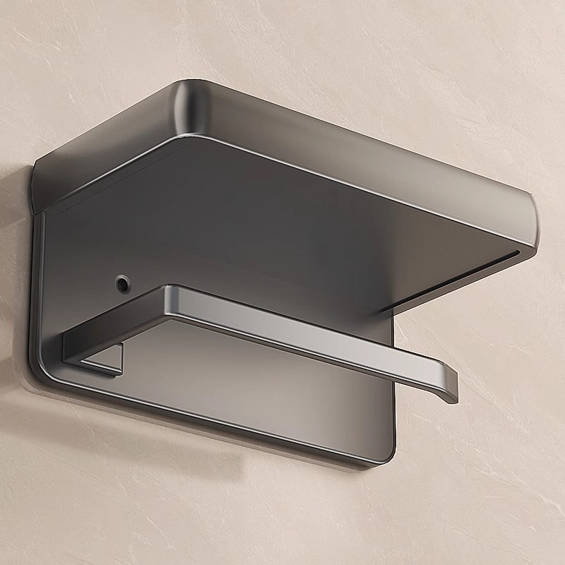 Toilet Gun Dust Tissue Box Toilet Roll Paper Storage Rack Bathroom Hole-free Wall-mounted Paper-drawing Shelf