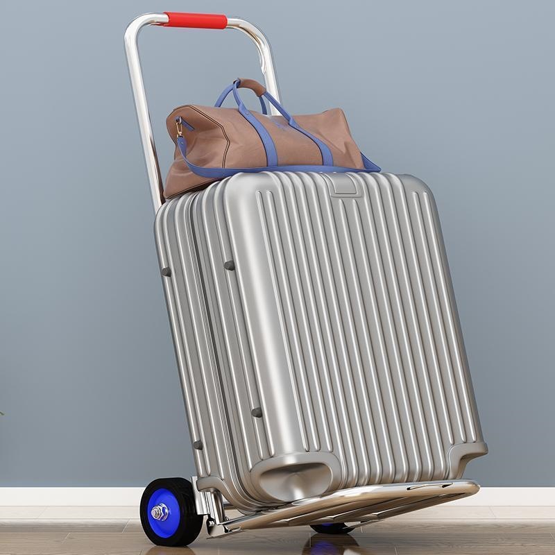 Trolley folding portable luggage shopping shopping shopping shopping shopping shopping trolley Heavy Load King small pull trolley household discount practical