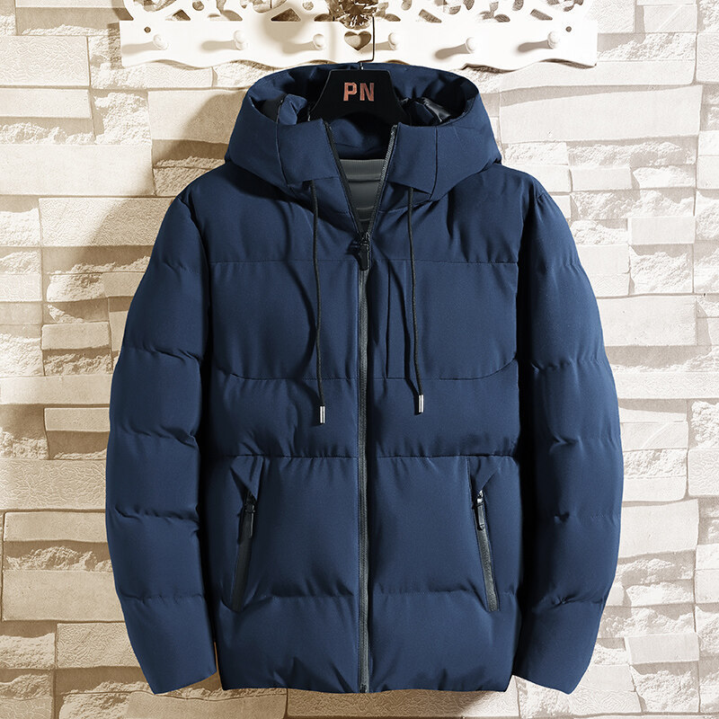 Men's cotton-padded coat new winter thickened coat cotton-padded coat fashion brand autumn and winter hooded bread down cotton-padded coat can be printed, etc.