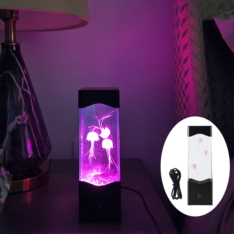 Factory direct led colorful mute simulation of the water mother lamp foreign trade modern home gift smart desk lamp night light