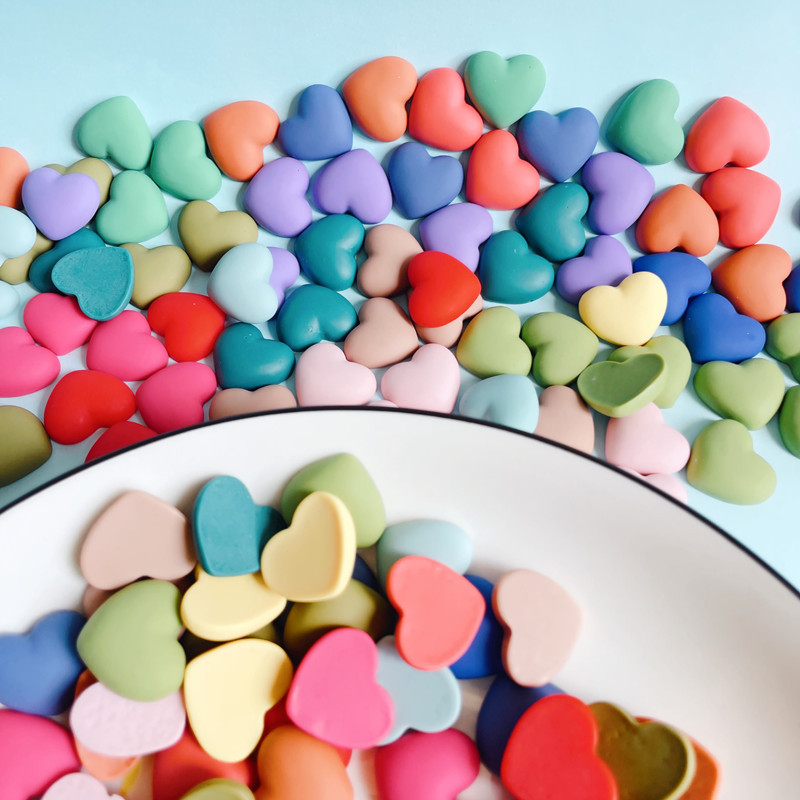 New Frosted Resin Love Patch Accessories DIY Phone Case Clothing Hair Accessories Accessories Material Accessories Refrigerator Stickers