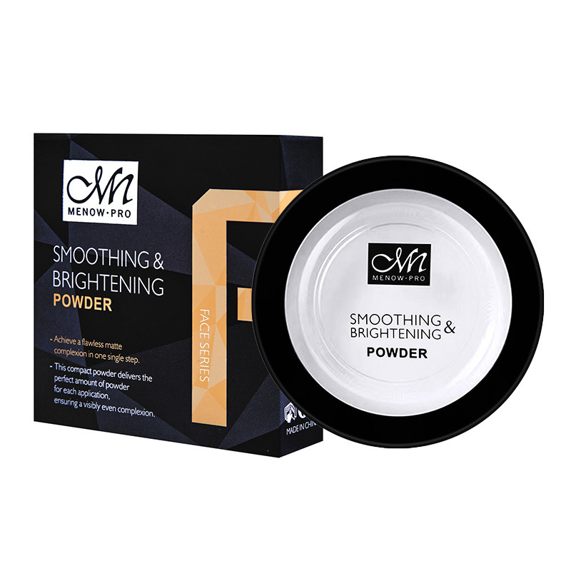 Menow Meno Powder Cake Oil Control Makeup Durable Waterproof No Makeup-free Concealer Iron Sheet Dry Powder Honey Powder Powder Makeup