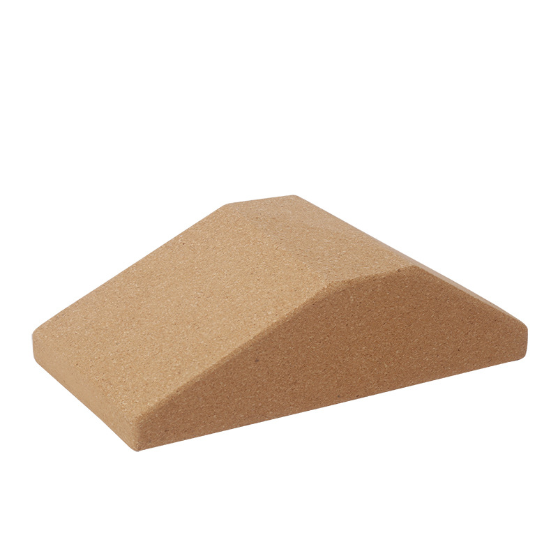 Cork yoga brick squat wedge block calf raise stretch flat heel slant board fitness weightlifting training ramp