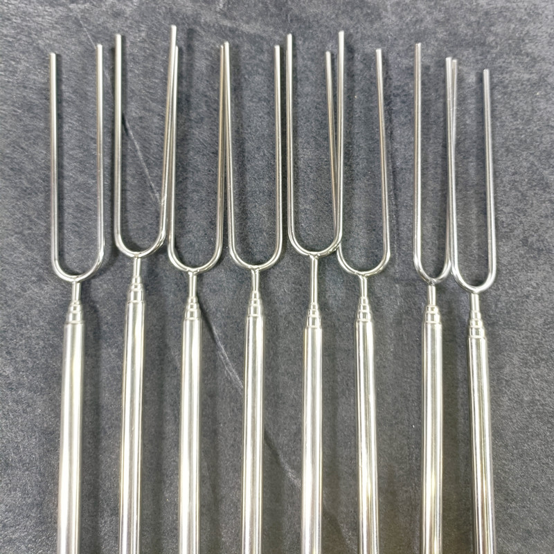 31 inch 81cm telescopic stainless steel barbecue fork set BBQ cotton fork telescopic wooden handle barbecue stick fork