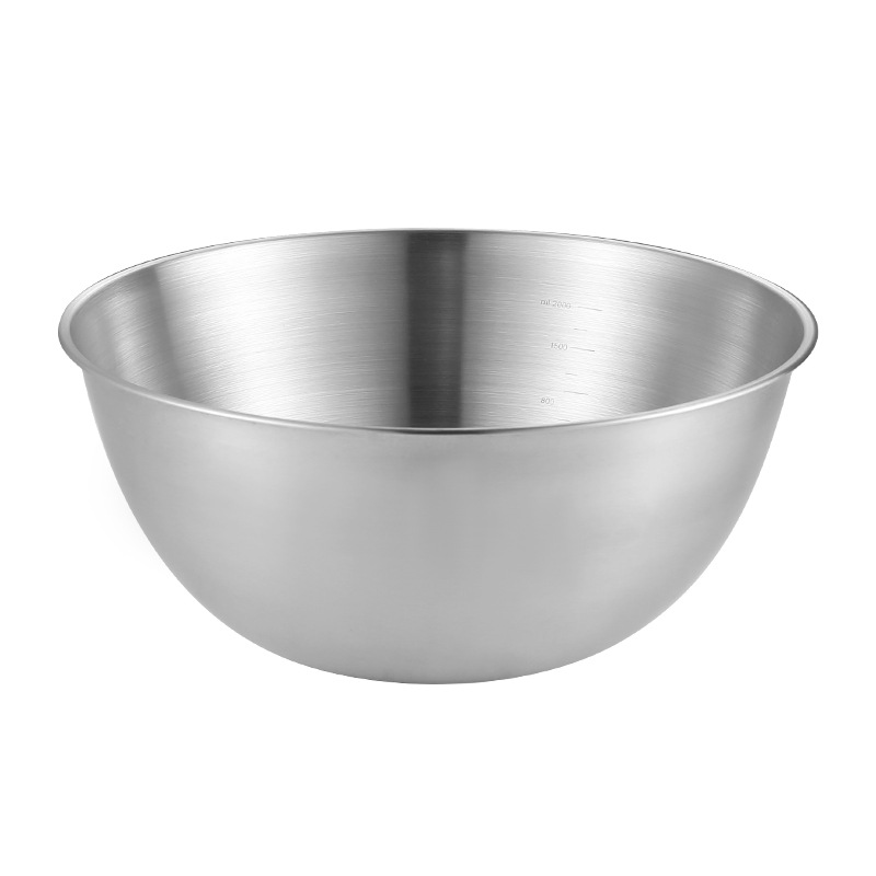 Thickened stainless steel multi-functional cooking basin household Korean salad bowl with scale egg beating and noodles multi-purpose basin commercial