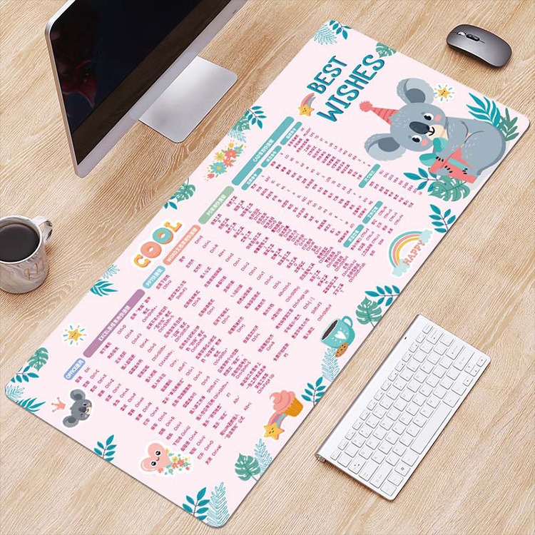 Mouse Pad Large Girl's Quick Keyboard Pad Waterproof Precision Edge Lock Office Desk Pad Thickened Rubber Pad Waterproof