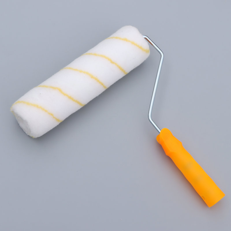 Factory wholesale large handle no dead angle roller brush yellow strip 4-inch 6-inch 8-inch 9-inch roller brush paint roller