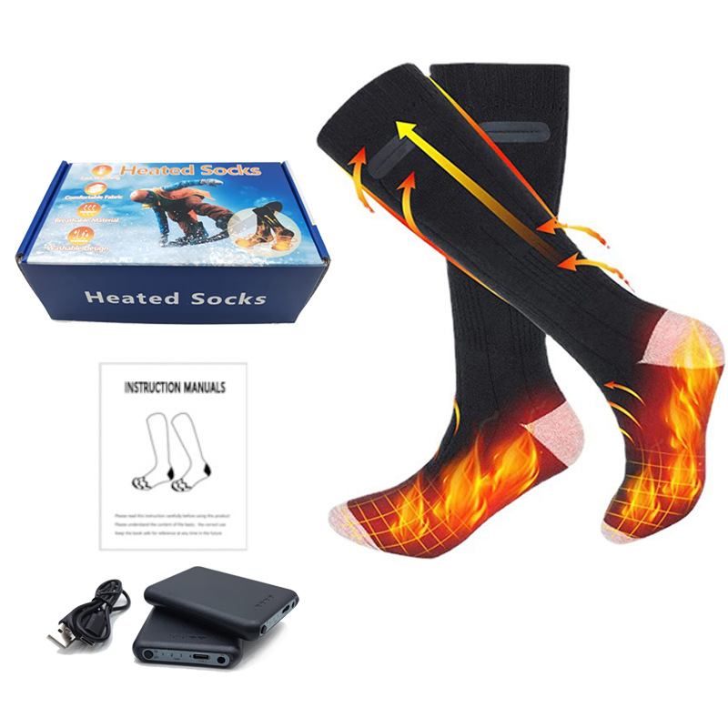 Heating socks winter ski warm socks outdoor intelligent electric heating socks cold-proof long electric heating socks in stock