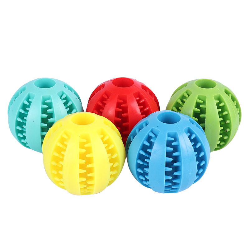 Pet supplies Amazon explosions dog toys leak ball manufacturers wholesale TPR molars bite-resistant cleaning rubber ball