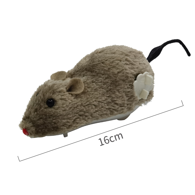 Stuffed Winding Little Mouse Clockwork Little Mouse Street Stall Goods Source Wholesale Price Jumping Little Mouse Wholesale