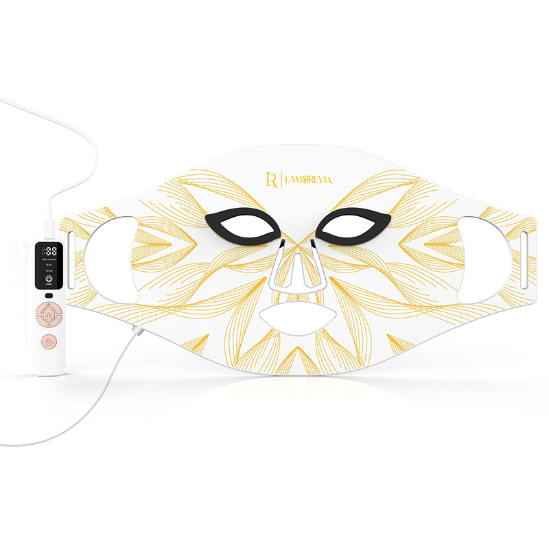 LAMOREVIA mask instrument silicone photon mask LED large row light infrared 4-color skin rejuvenation beauty instrument fulinyun