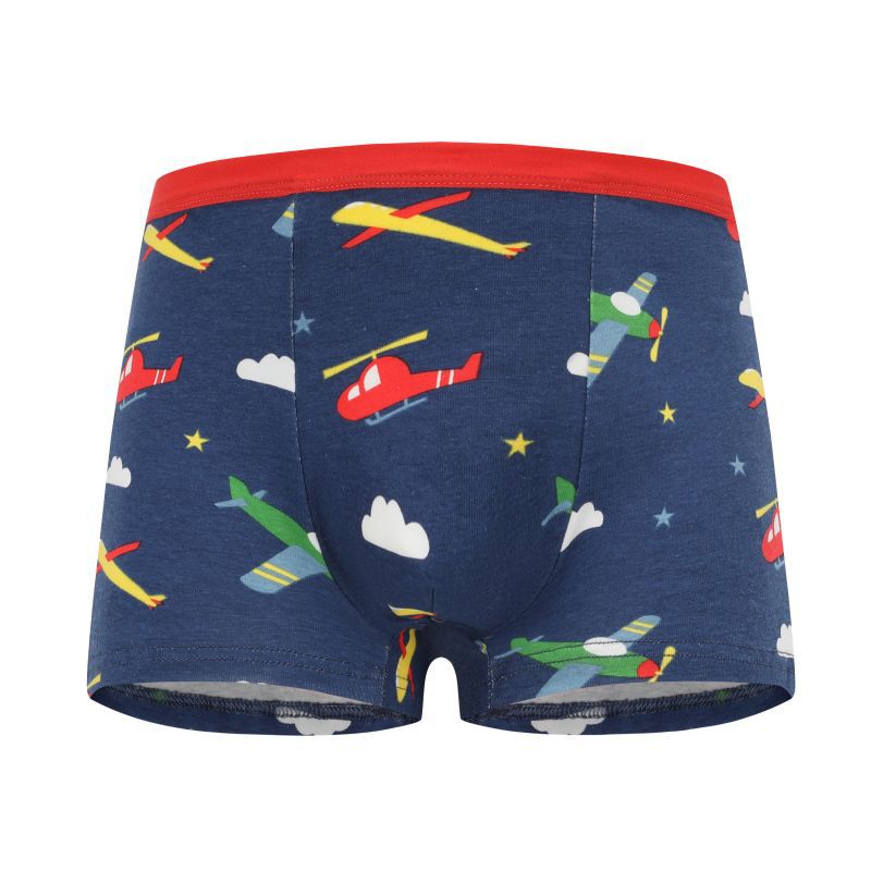 Four Boys' Underwear Cotton Children's Boxers Boys Small Medium and Large Children's Cartoon Boxers Men's Baby Underwear