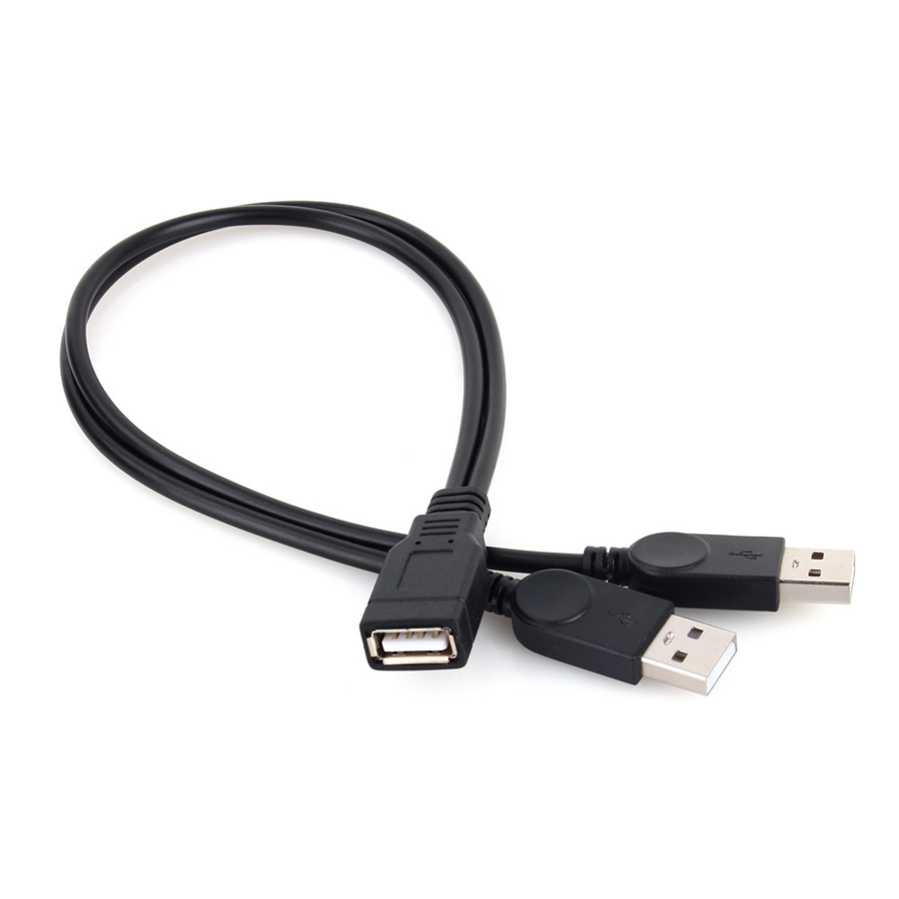 Source manufacturers wholesale usb2.0 male-to-female one-to-two extension cord USB computer one-to-two power splitter