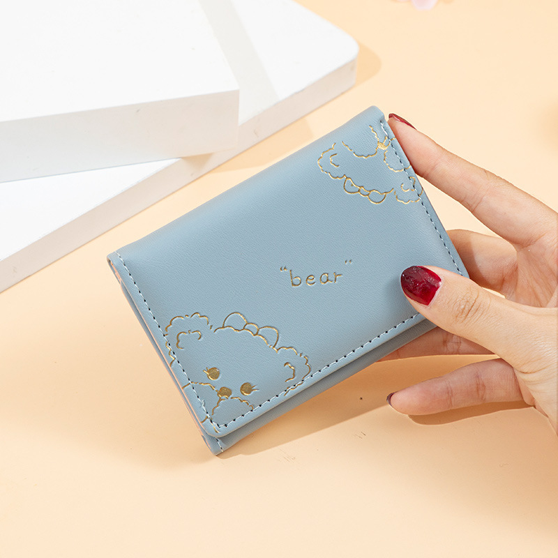 New Korean style three fold short women's wallet wholesale ins fashion folding wallet