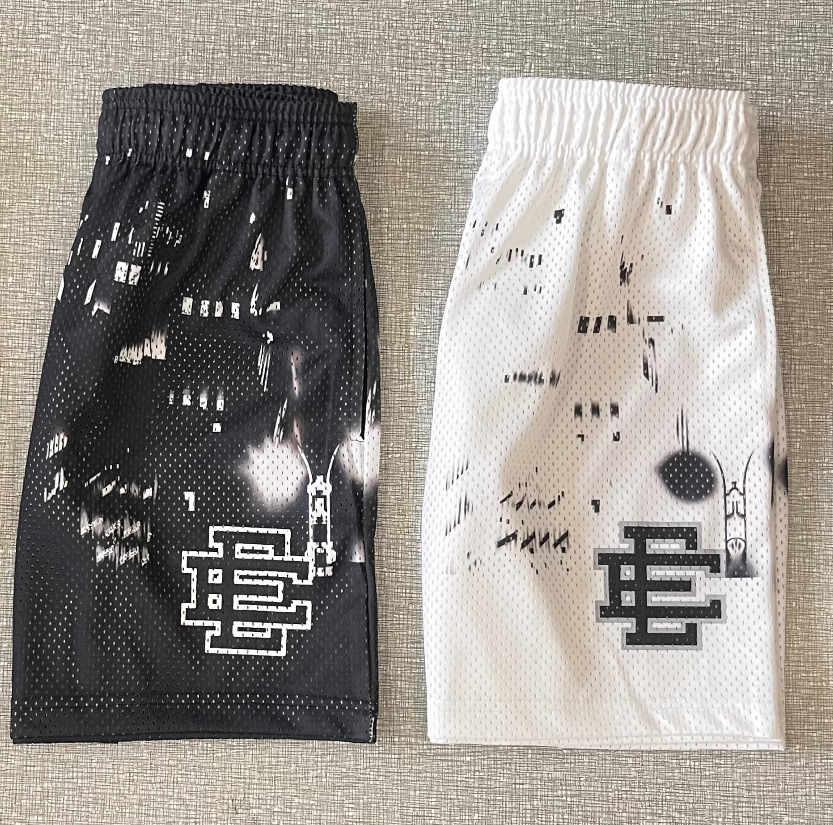 American Style Fitness Shorts Men's Muscle Fitness Sports Quarterpants Mesh Breathable Loose Knee Cross-border Shorts