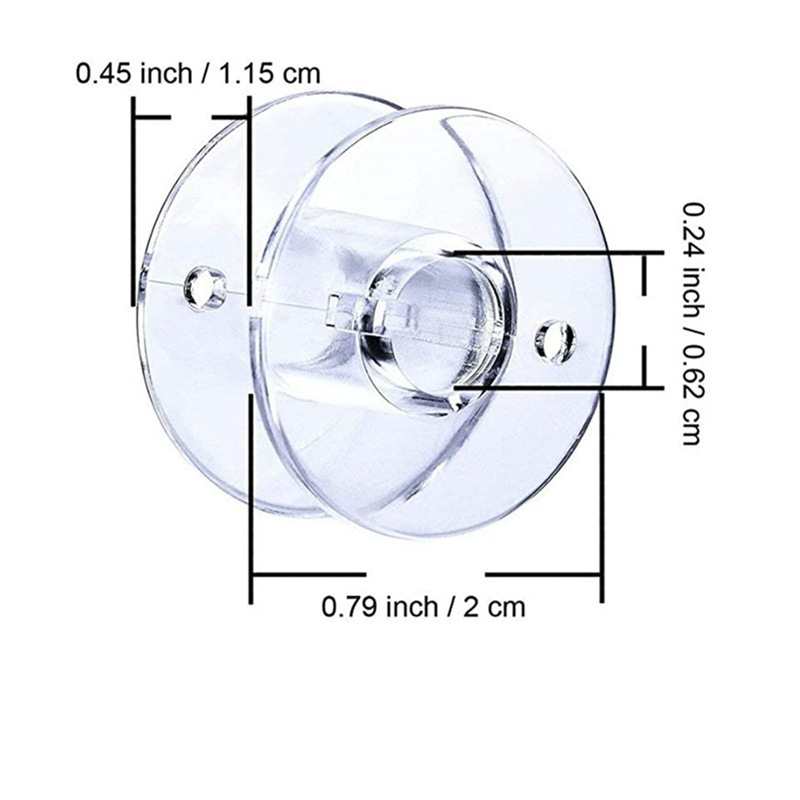 Factory goods household sewing machine universal multi-color optional plastic bobbin core color transparent 2518p