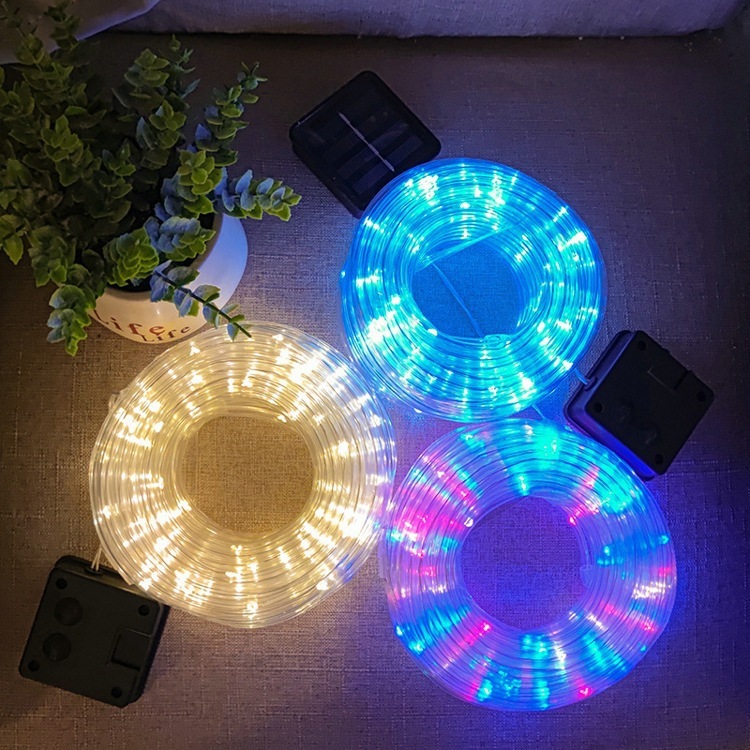 新しい太陽エネルギーランプled太陽エネルギー銅線ランプストリング屋外カラーランプクリスマス庭園芝生装飾ランプ景観|undefined