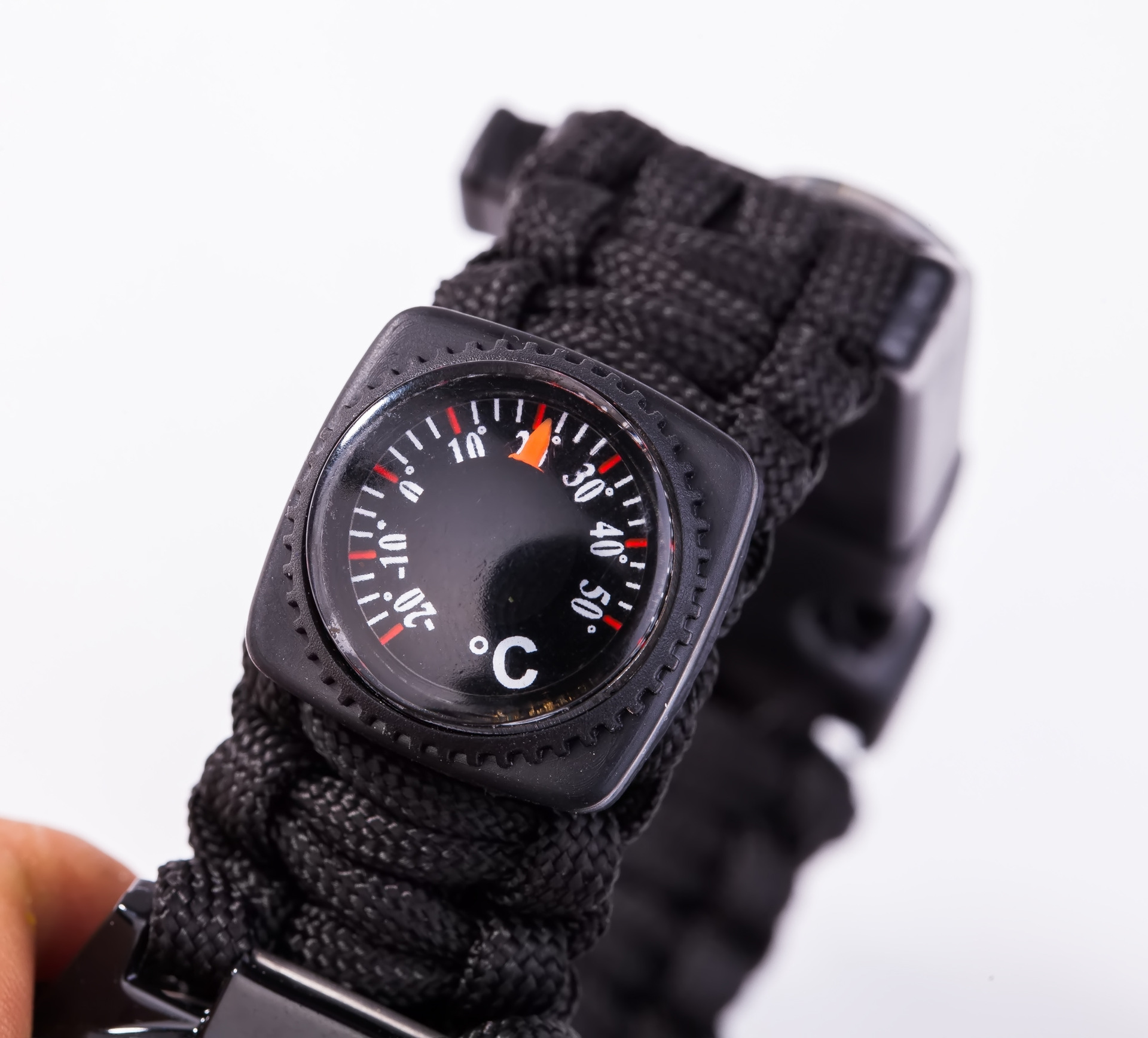 Outdoor Umbrella Rope Braided Flintstone Compass Watch Survival Emergency Outdoor Seven-core Umbrella Rope Multifunctional Watch
