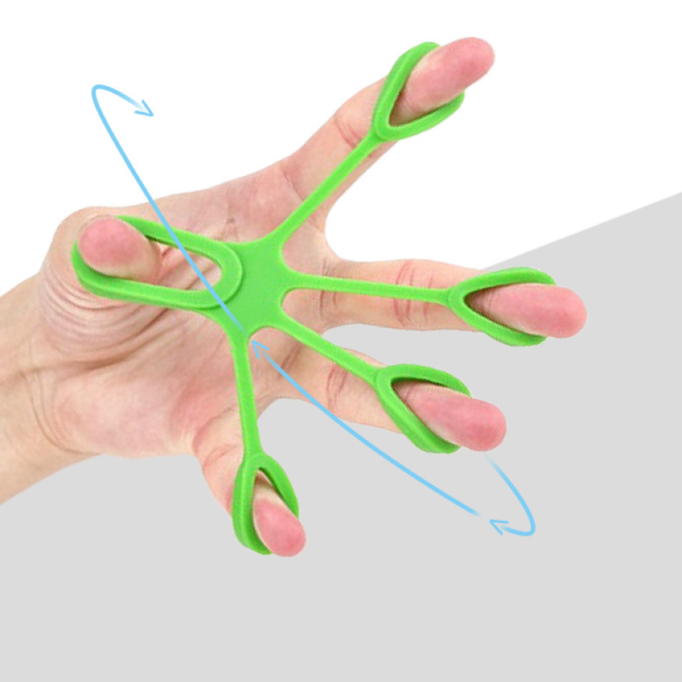 Manufacturers silicone five-finger tension device finger flexible training device grip wrist flexion and extension vein rehabilitation training