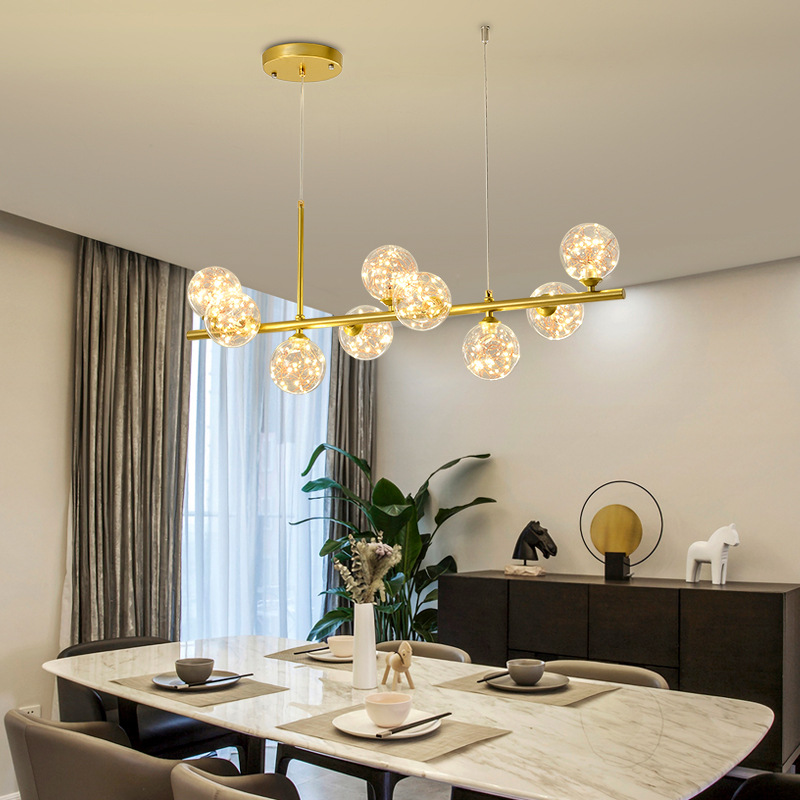 Creative coffee shop bar LED lights magic beans stars restaurant chandelier fashion creative home warm living room lights