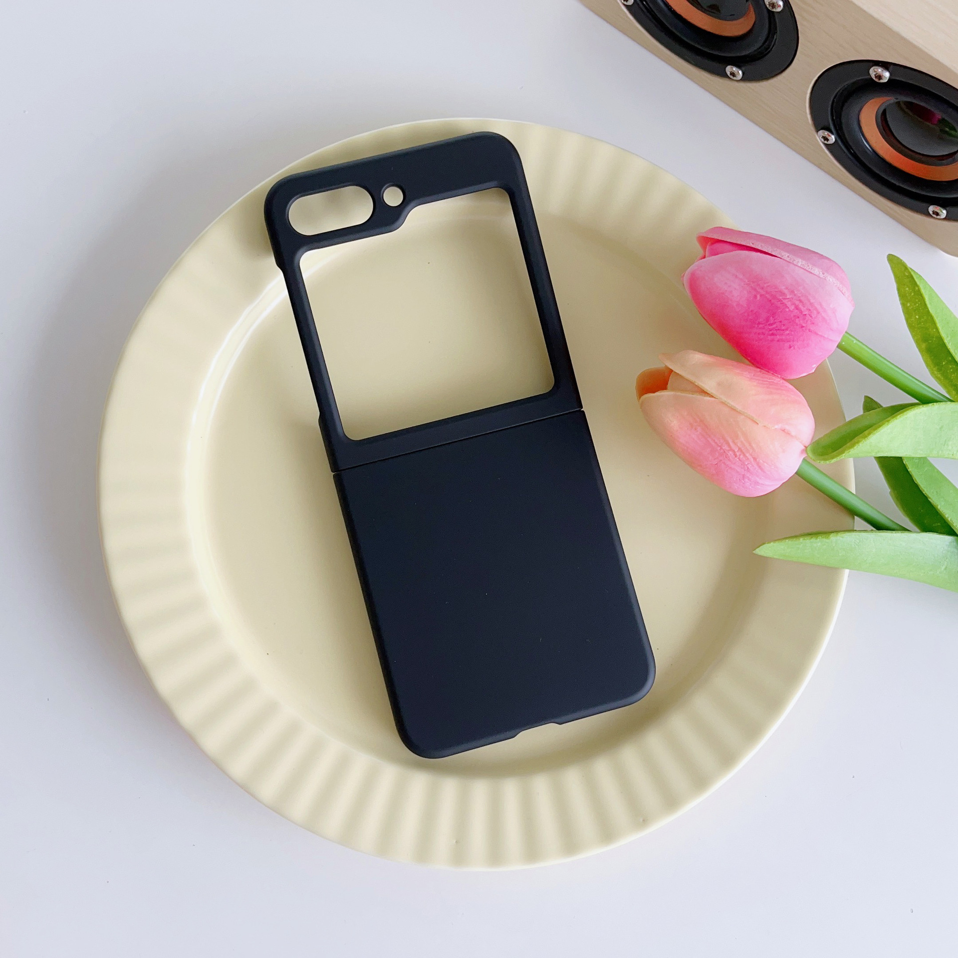 Solid Color Folding Screen Phone Case for Samsung Samsung Galaxy Zflip6 Macaron Matte Hard