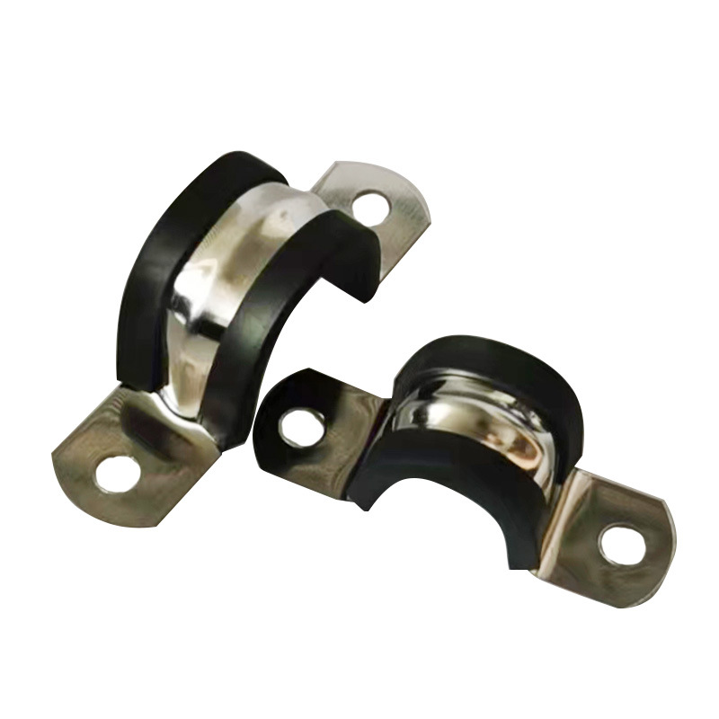 304 stainless steel with adhesive strip horse riding card U-shaped pipe clamp with adhesive strip card damping pipe clamp wire clamp wire clamp