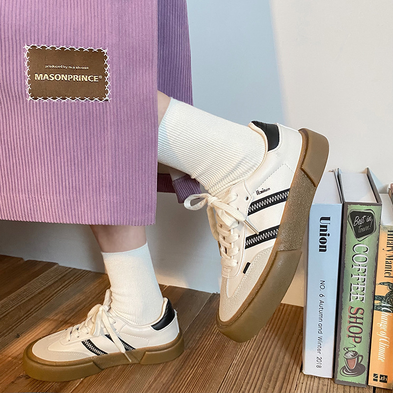 2022 new retro ins brown leather German training daily student basic classic all-matching sneakers