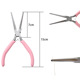 Long pointed nose pliers with powder handle (no teeth)