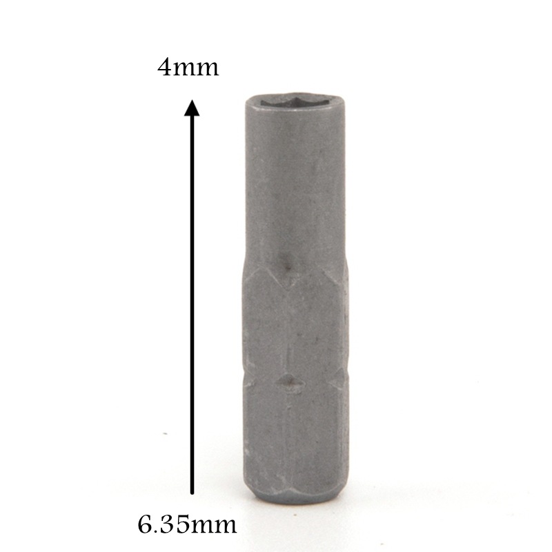 Batch head converter with magnet Adapter manual electric screwdriver hex 1/4 "6.35mm to 4mm